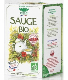 Romon Nature - Tisane Sauge bio - 18 sachets digestion et ménopause Espritphyto