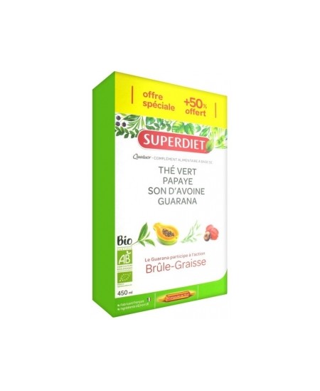 Super Diet - Quatuor brûle graisse bio - 30 ampoules dont 1 semaine gratuite Super Diet - Quatuor brûle graisse bio - 30 ampoules dont 1 semaine gratuite