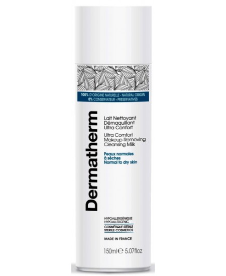 Dermatherm - Lait nettoyant démaquillant ultra confort - 150 ml peaux sèches et réactives Espritphyto Dermatherm - Lait nettoyant démaquillant ultra confort - 150 ml peaux sèches et réactives Espritphyto