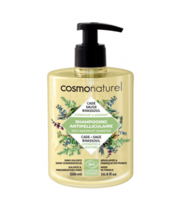 Cosmo Naturel Shampooing anti-pelliculaire bio Cade Sauge Rhassoul - 500 ml shampoing antipelliculaire Espritphyto