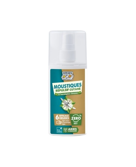 Spray Anti Moustiques répulsif cutané - 100 ml - Aries eucalyptus citronné Espritphyto