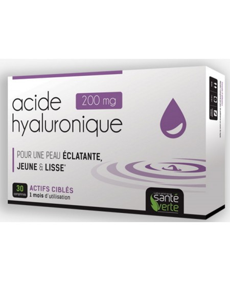 Santé Verte - Acide Hyaluronique - 30 Comprimés Santé Verte - Acide Hyaluronique - 30 Comprimés