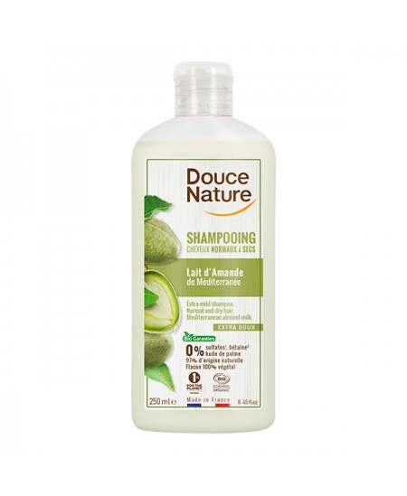 Douce Nature - Shampooing Lait d'Amande Cheveux Normaux à Secs - 250 ml Douce Nature - Shampooing Lait d'Amande Cheveux Normaux à Secs - 250 ml