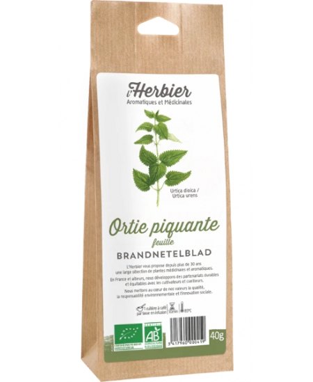 Ortie piquante Feuilles - 40 gr - Herbier De France reminéralisation Espritphyto