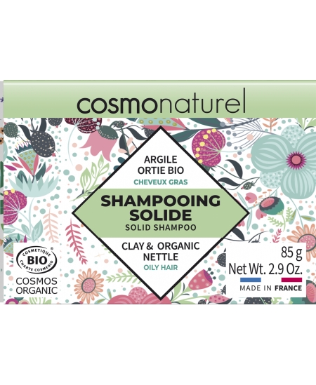 Cosmo Naturel - Shampooing solide Cheveux Gras - 85gr pain de savon lavant cheveux argile ortie Espritphyto Cosmo Naturel - Shampooing solide Cheveux Gras - 85gr pain de savon lavant cheveux argile ortie Espritphyto