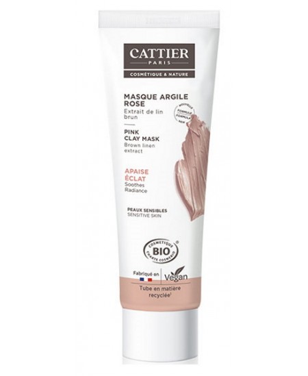 Cattier - Masque argile rose Aloe vera - 100 ml
