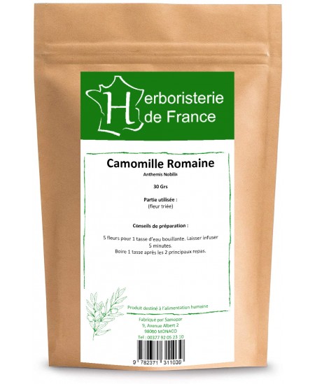 Herboristerie de Paris - Camomille Romaine capitule floral trié entier - 100gr