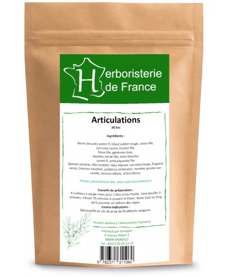 Tisane Articulations - 30 gr - Herboristerie de France aide la fonction articulaire Espritphyto