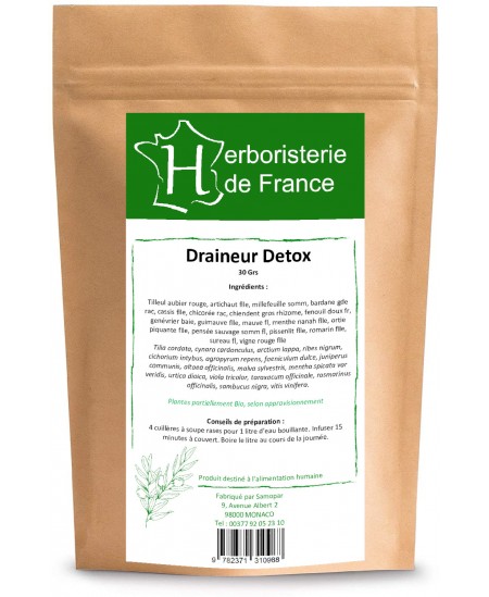 Tisane Draineur detox - 30 gr - Herboristerie de France