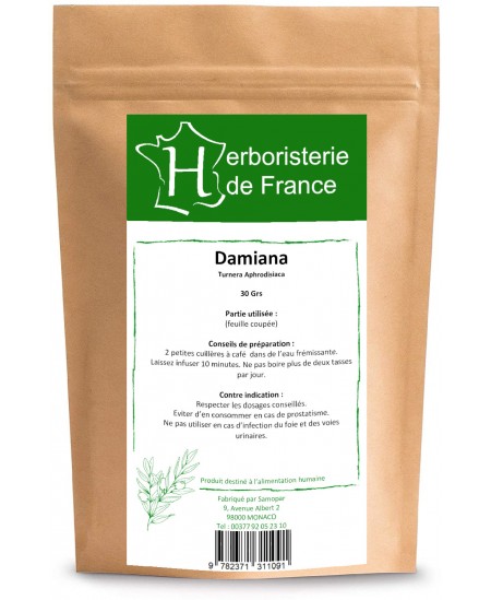 Herboristerie de Paris - Damiana feuille coupée - 100g