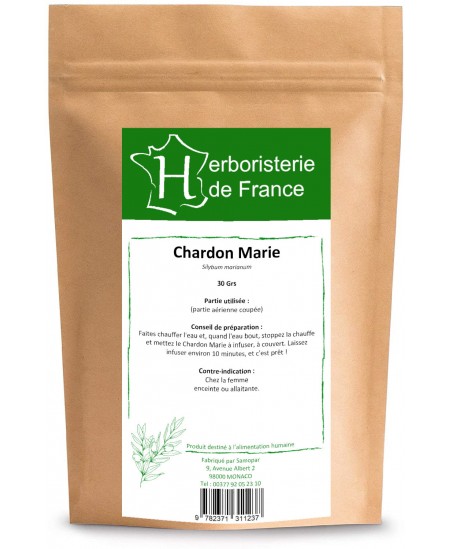 Herboristerie de France - Tisane Chardon Marie - 30 gr Herboristerie de France - Tisane Chardon Marie - 30 gr