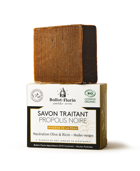 Ballot Flurin - Savon Traitant Propolis Noire - 100 gr