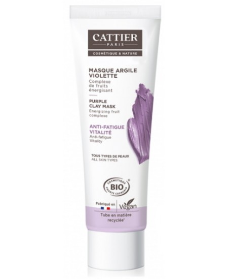 Cattier - Masque anti fatigue à l'argile violette 100 ml fruits énergisants contre fatigue Espritphyto Cattier - Masque anti fatigue à l'argile violette 100 ml fruits énergisants contre fatigue Espritphyto