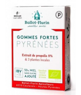 Gommes fortes des Pyrénées boite - 30 gr - Ballot Flurin propolis thym ronce Espritphyto