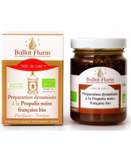 Ballot Flurin Préparation dynamisée à la propolis noire 125 gr Miel de Cure miel de sapin propolis Espritphyto