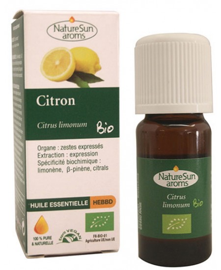 NatureSun' Aroms Huile essentielle de citron bio 10 ml stimulant digestif Espritphyto NatureSun' Aroms Huile essentielle de citron bio 10 ml stimulant digestif Espritphyto