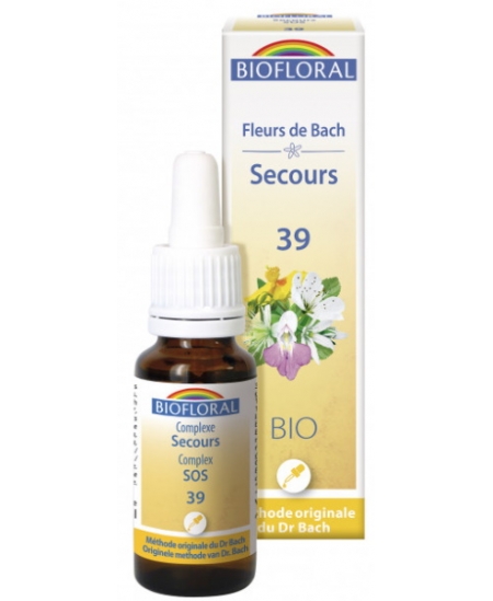 Biofloral - Complexe n°39 Remède de secours en compte goutte - 20 ml SOS Espritphyto Biofloral - Complexe n°39 Remède de secours en compte goutte - 20 ml SOS Espritphyto
