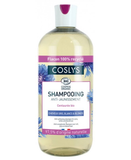 Coslys - Shampooing Anti Jaunissement cheveux gris blancs blonds - 500ml petite centaurée Esprit phyto Coslys - Shampooing Anti Jaunissement cheveux gris blancs blonds - 500ml petite centaurée Esprit phyto