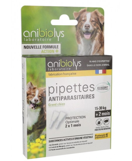 Anibiolys - Pipettes antiparasitaires - 2 x 0,6 ml Anibiolys - Pipettes antiparasitaires - 2 x 0,6 ml