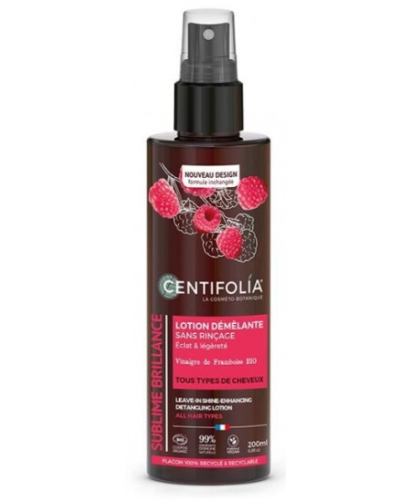 Lotion démêlante au vinaigre de Framboise - 200 ml - Centifolia cheveux frisés et bouclés Espritphyto Lotion démêlante au vinaigre de Framboise - 200 ml - Centifolia cheveux frisés et bouclés Espritphyto