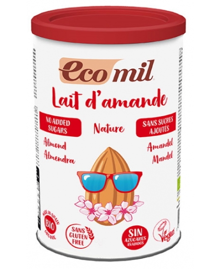 Ecomil - Lait d'Amande Bio 100% végétal en poudre - 400 gr Ecomil - Lait d'Amande Bio 100% végétal en poudre - 400 gr