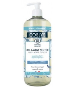 Coslys - Gel lavant neutre corps visage cheveux 1 litre - sans parfum pour le speaux sensibles Espritphyto