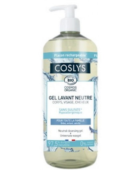 Coslys - Gel lavant neutre corps visage cheveux 1 litre - sans parfum pour le speaux sensibles Espritphyto Coslys - Gel lavant neutre corps visage cheveux 1 litre - sans parfum pour le speaux sensibles Espritphyto