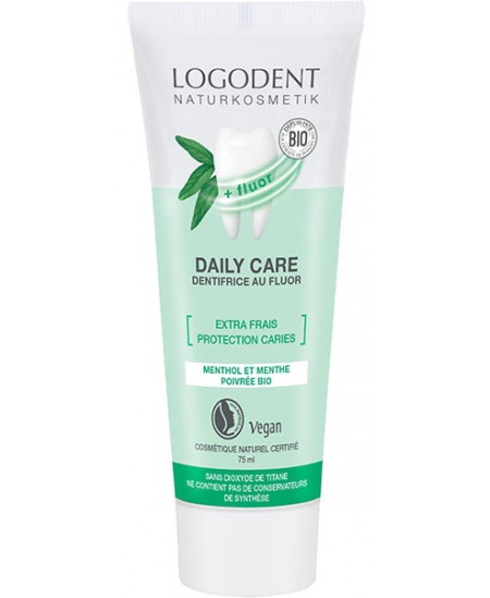Logona dentifrice Daily Care extra frais Menthe au fluor 75ml hygiène bucco dentaire haleine fraiche Espritphyto Logona dentifrice Daily Care extra frais Menthe au fluor 75ml hygiène bucco dentaire haleine fraiche Espritphyto