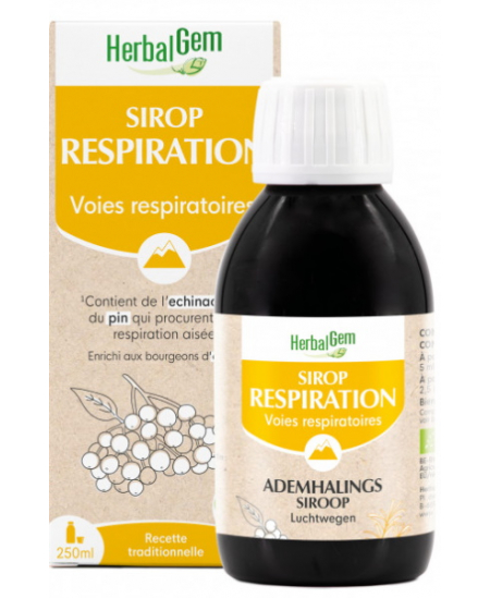 Sirop pour la Respiration bio Flacon - 250 ml - Herbalgemlibère la respiration et l'immunité Espritphyto Sirop pour la Respiration bio Flacon - 250 ml - Herbalgemlibère la respiration et l'immunité Espritphyto
