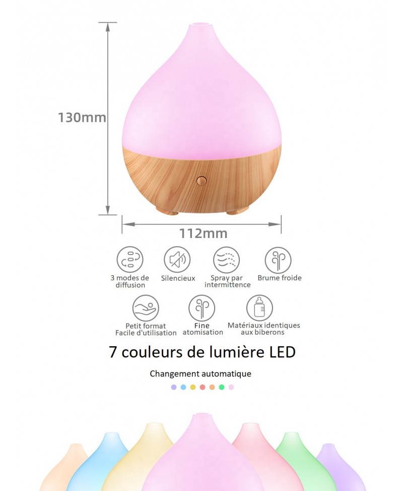 Diffuseur Nébulisation : Huiles Essentielles en Silence, Bois de