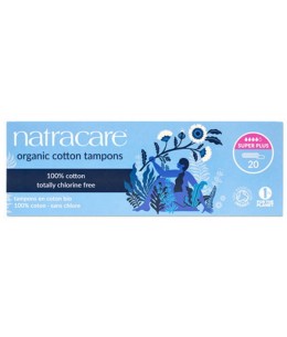 20 Tampons Hygiéniques Bio Sans Applicateur Super Plus NatraCare Espritphyto