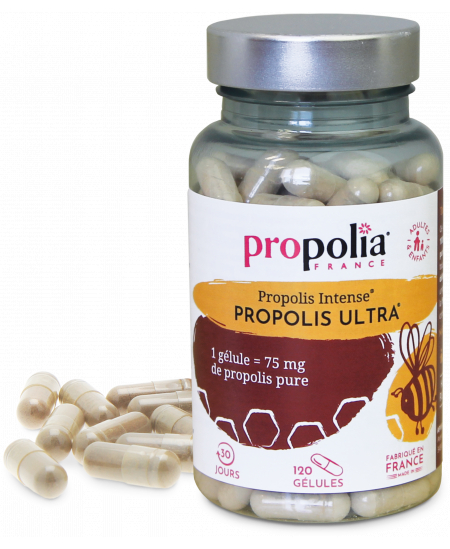 Propolis intense Ultra - 120 gélules - Propolia protège  Espritphyto