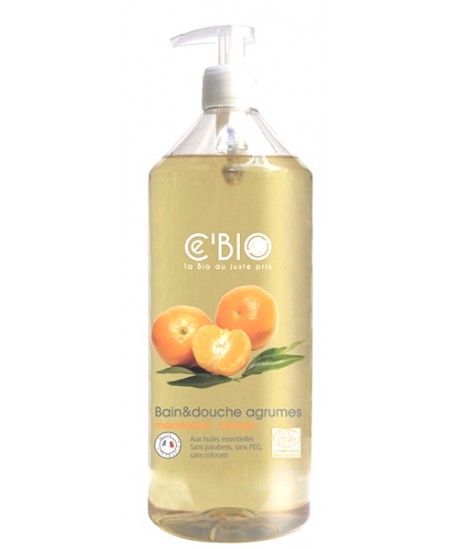 Cé'bio - Bain et douche Agrumes Mandarine Orange  1L Espritphyto