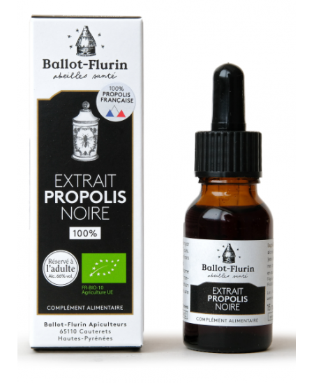Extrait Liquide de Propolis noire 15 ml Ballot Flurin propolis concentrée Espritphyto Extrait Liquide de Propolis noire 15 ml Ballot Flurin propolis concentrée Espritphyto