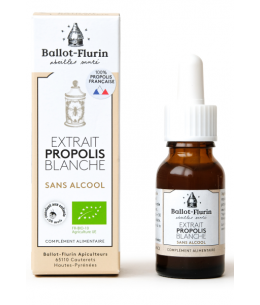 Extrait de Propolis Sans Alcool 15 ml Ballot Flurin sel isotonique lavant Espritphyto