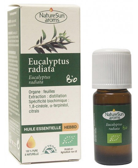 Naturesun' Aroms Huile essentielle Eucalytus radiata bio 10ml complément alimentaire espritphyto Naturesun' Aroms Huile essentielle Eucalytus radiata bio 10ml complément alimentaire espritphyto