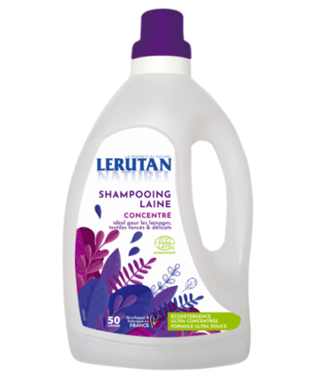 Lerutan - Shampoing laine concentré Douceur parfum Lavande - 1.5L
