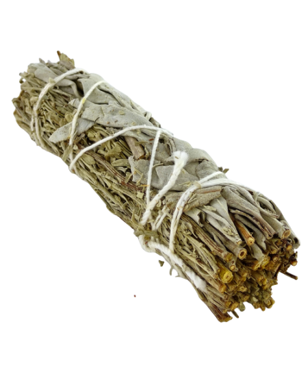 Sauge Blanche, Sauge Bleue & Yerba Santa - Bâton de Fumigation de 25-30 grs - 12 cm Sauge Blanche, Sauge Bleue & Yerba Santa - Bâton de Fumigation de 25-30 grs - 12 cm