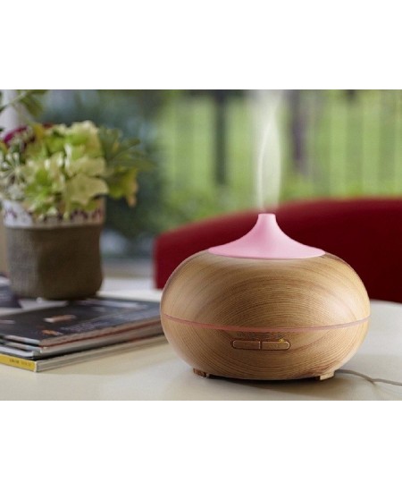 Diffuseur d'huiles essentielles électrique par nébulisation avec LED 7 couleurs