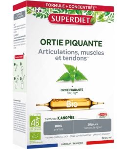 Ortie Piquante Bio - 20 ampoules de 15ml - Super Diet confort articulaire Espritphyto reminéralisation