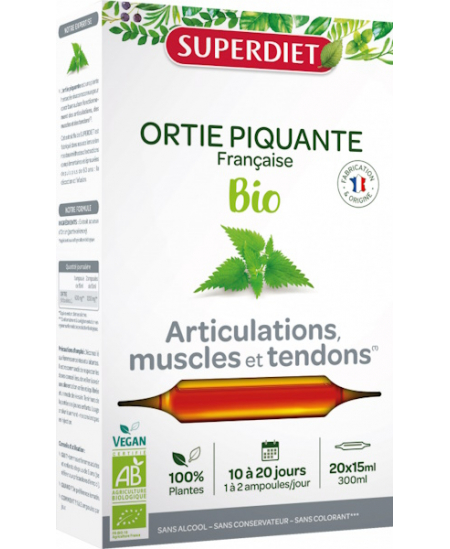 Ortie Piquante Bio - 20 ampoules de 15ml - Super Diet confort articulaire Espritphyto reminéralisation Ortie Piquante Bio - 20 ampoules de 15ml - Super Diet confort articulaire Espritphyto reminéralisation