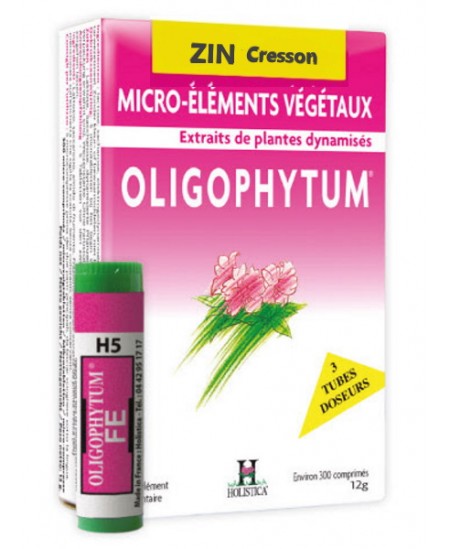 Holistica - Oligophytum Zinc - 3 tubes doseurs de 100 micro comprimés Holistica - Oligophytum Zinc - 3 tubes doseurs de 100 micro comprimés