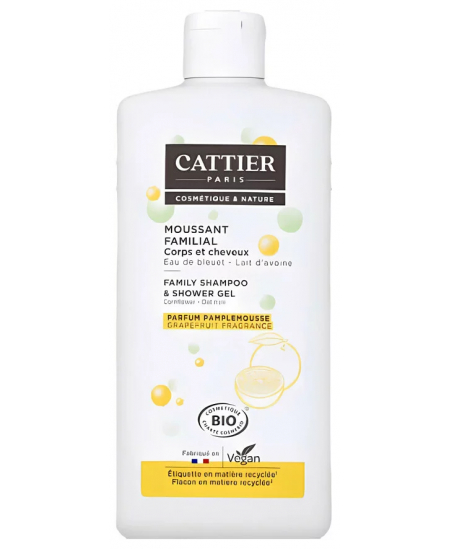 Cattier - Moussant Familial Moussant Familial Eau de Bleuet Lait d'Avoine - 500 ml Cattier - Moussant Familial Moussant Familial Eau de Bleuet Lait d'Avoine - 500 ml
