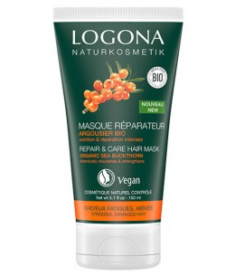 Logona - Masque capillaire réparateur Argousier Bio 150ml cheveux abîmés et dévitalisés Espritphyto