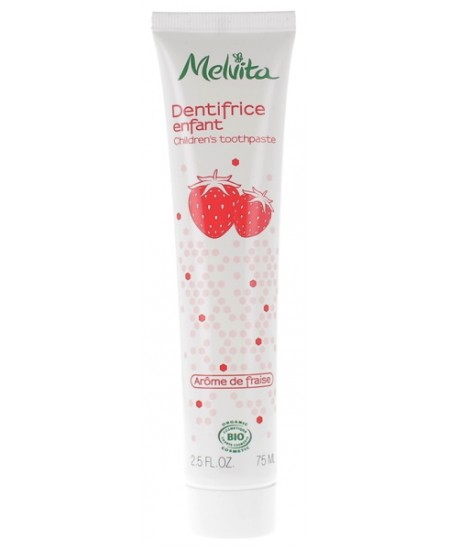 Dentifrice enfant arôme Fraise - 75 ml - Melvita sorbitol sans fluor Espritphyto Dentifrice enfant arôme Fraise - 75 ml - Melvita sorbitol sans fluor Espritphyto