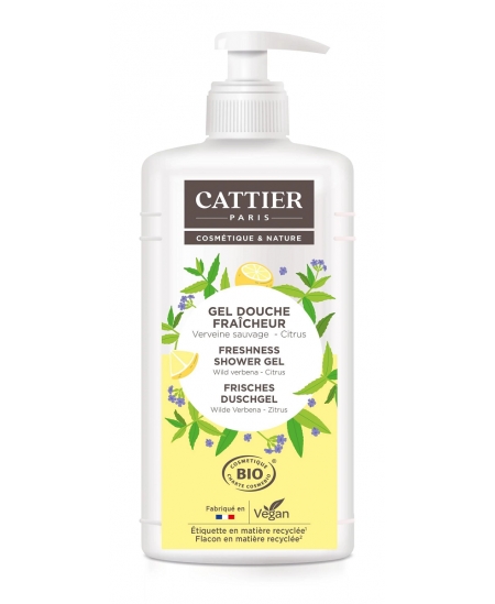 Cattier - Gel douche fraîcheur Verveine sauvage et citrus 1 Litre usage quotidien peaux sensibles Espritphyto Cattier - Gel douche fraîcheur Verveine sauvage et citrus 1 Litre usage quotidien peaux sensibles Espritphyto