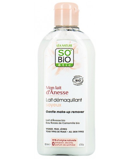 Lait démaquillant au lait d'ânesse bio - 200 ml - So'Bio étic nettoyant Espritphyto Lait démaquillant au lait d'ânesse bio - 200 ml - So'Bio étic nettoyant Espritphyto