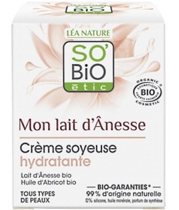 Crème soyeuse hydratante mon lait d'anesse - 50 ml - So'Bio étic