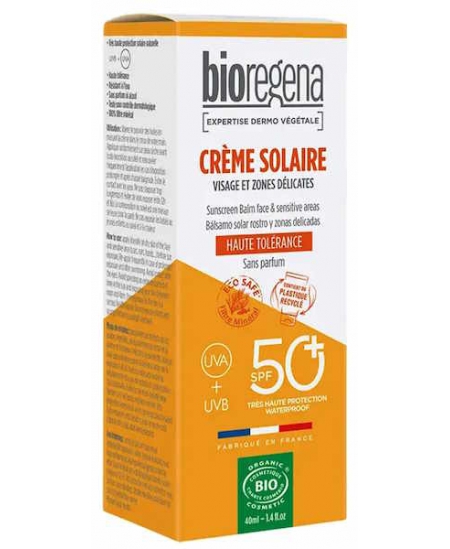 Bioregena Crème solaire SPF50 Visage et zones délicates 40ml Peaux claires Visage Espritphyto Bioregena Crème solaire SPF50 Visage et zones délicates 40ml Peaux claires Visage Espritphyto