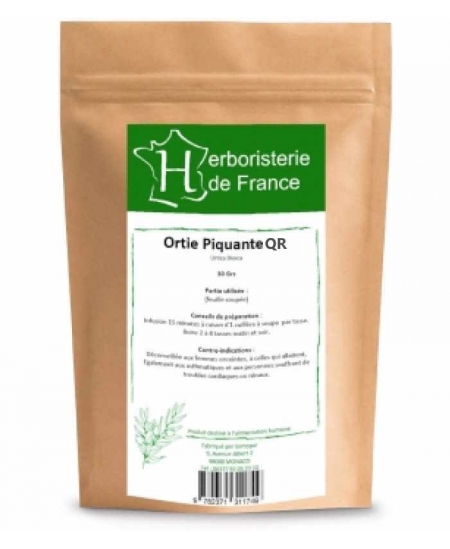 Ortie Piquante Feuille Bio 30gr Herboristerie de france silicium organique Espritphyto